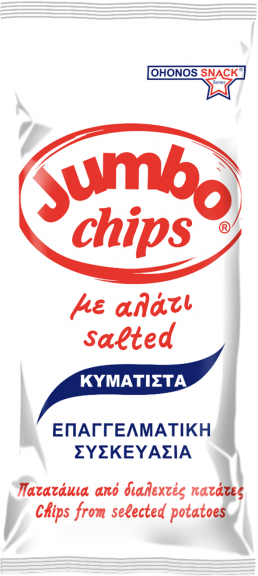 Chips Αλάτι Κυματιστά 280gr JUMBO 9τμχ./κιβ